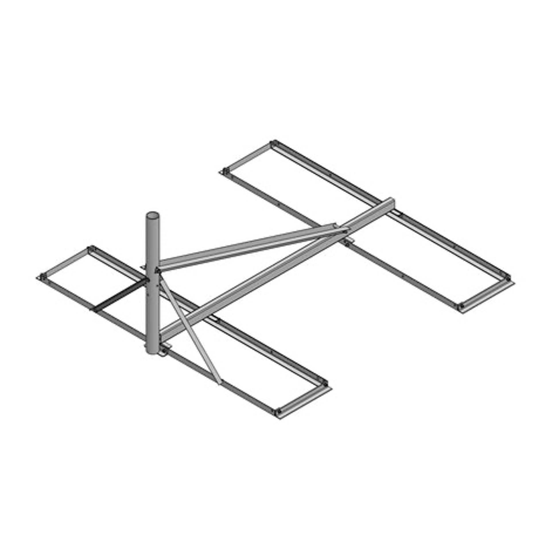 Baird B4-6x6 Non-Penetrating Roof Mount NPM for 1.2m Antenna 2.88" OD