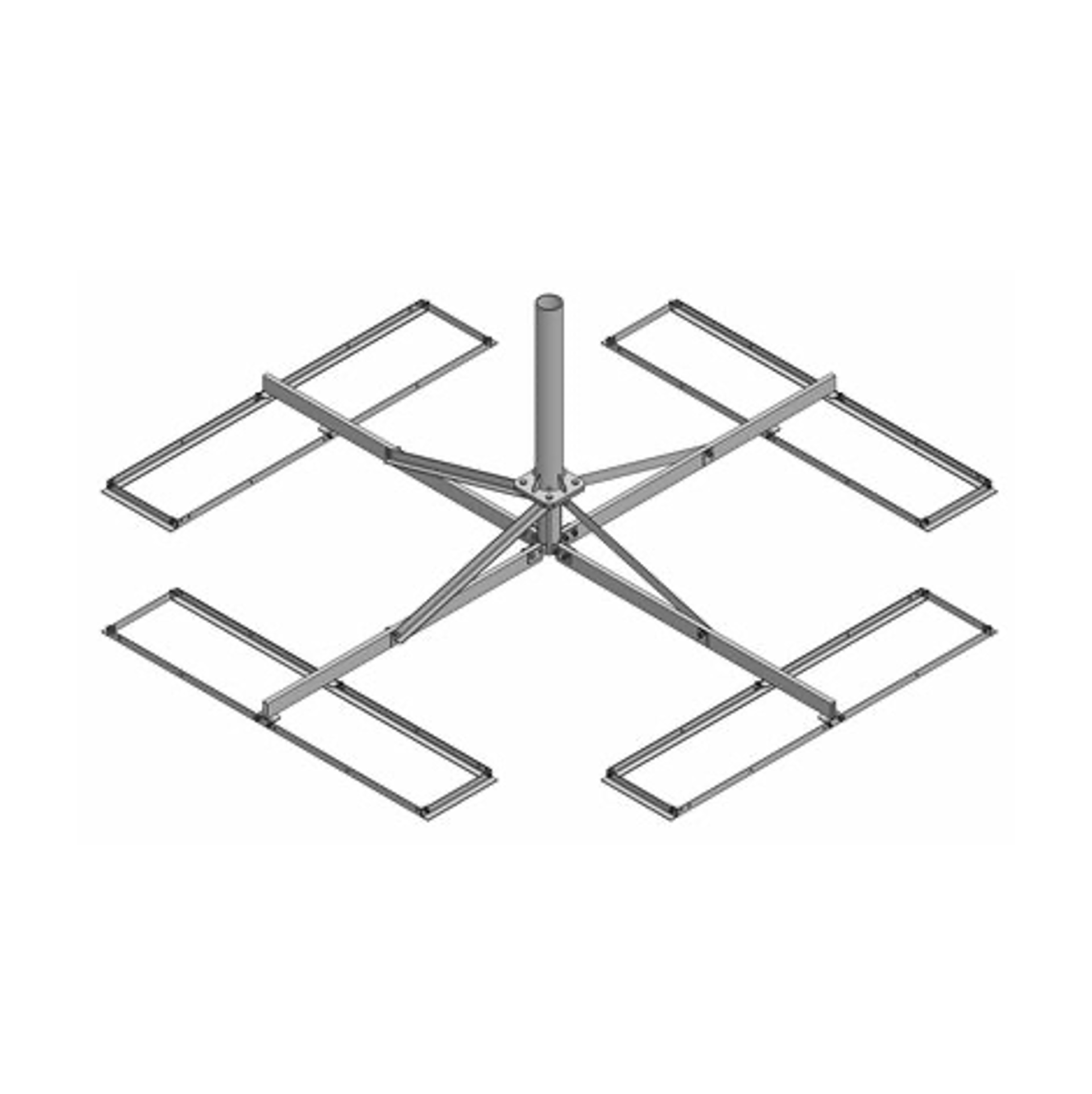 Baird B6-116 Non-Penetrating Roof Mount NPM for 1.8m Antenna 4" OD
