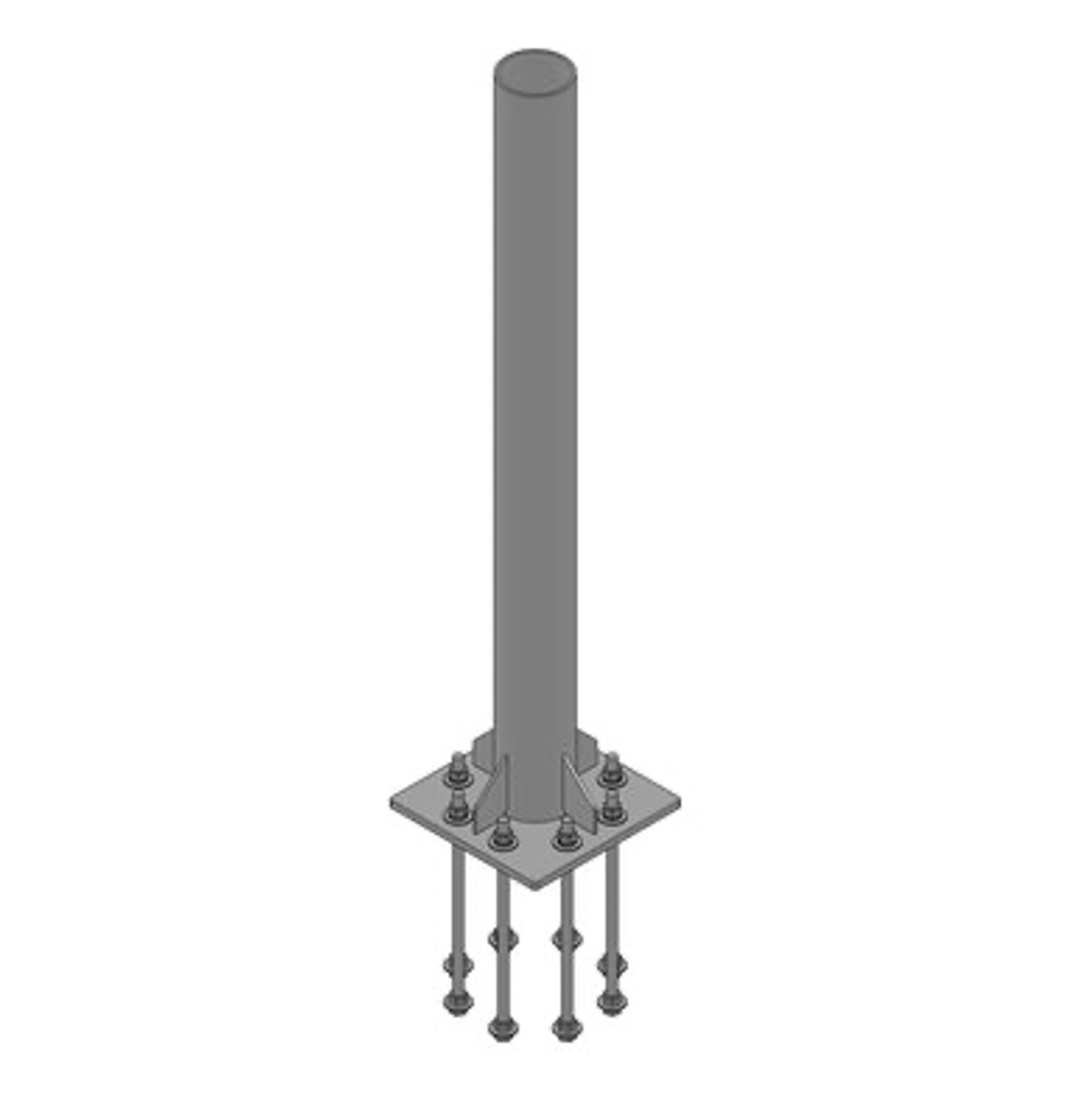 Baird King Post for 2.4m Antenna 6.62" OD