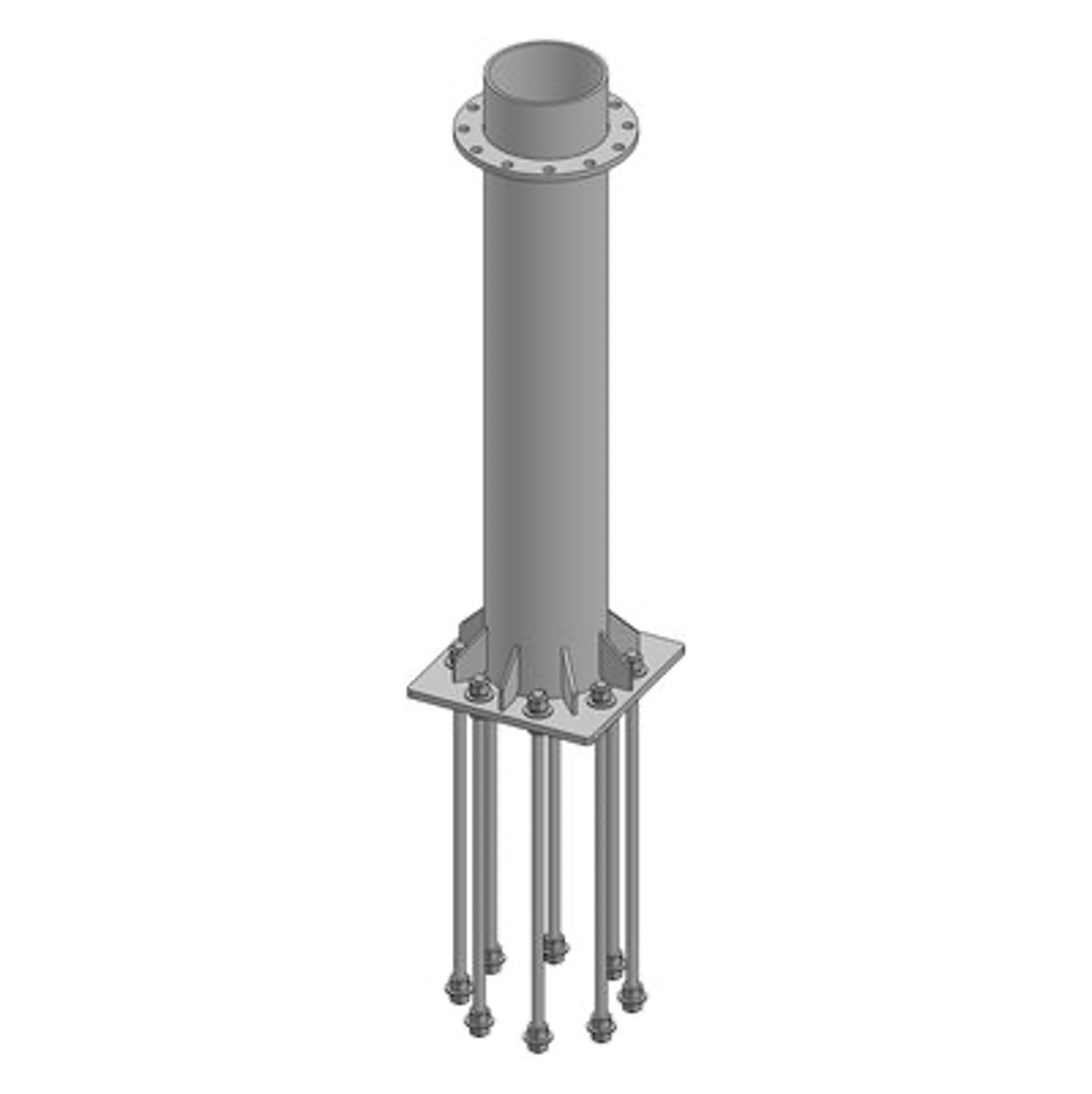 Baird King Post for 3.8m Antenna 10.75" OD