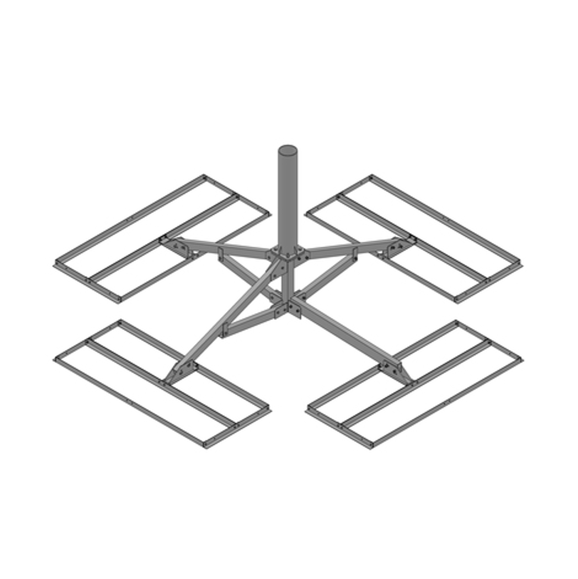 Baird VL-4 Non-Penetrating Roof Mount NPM for 2.4m Antenna 6.62" OD