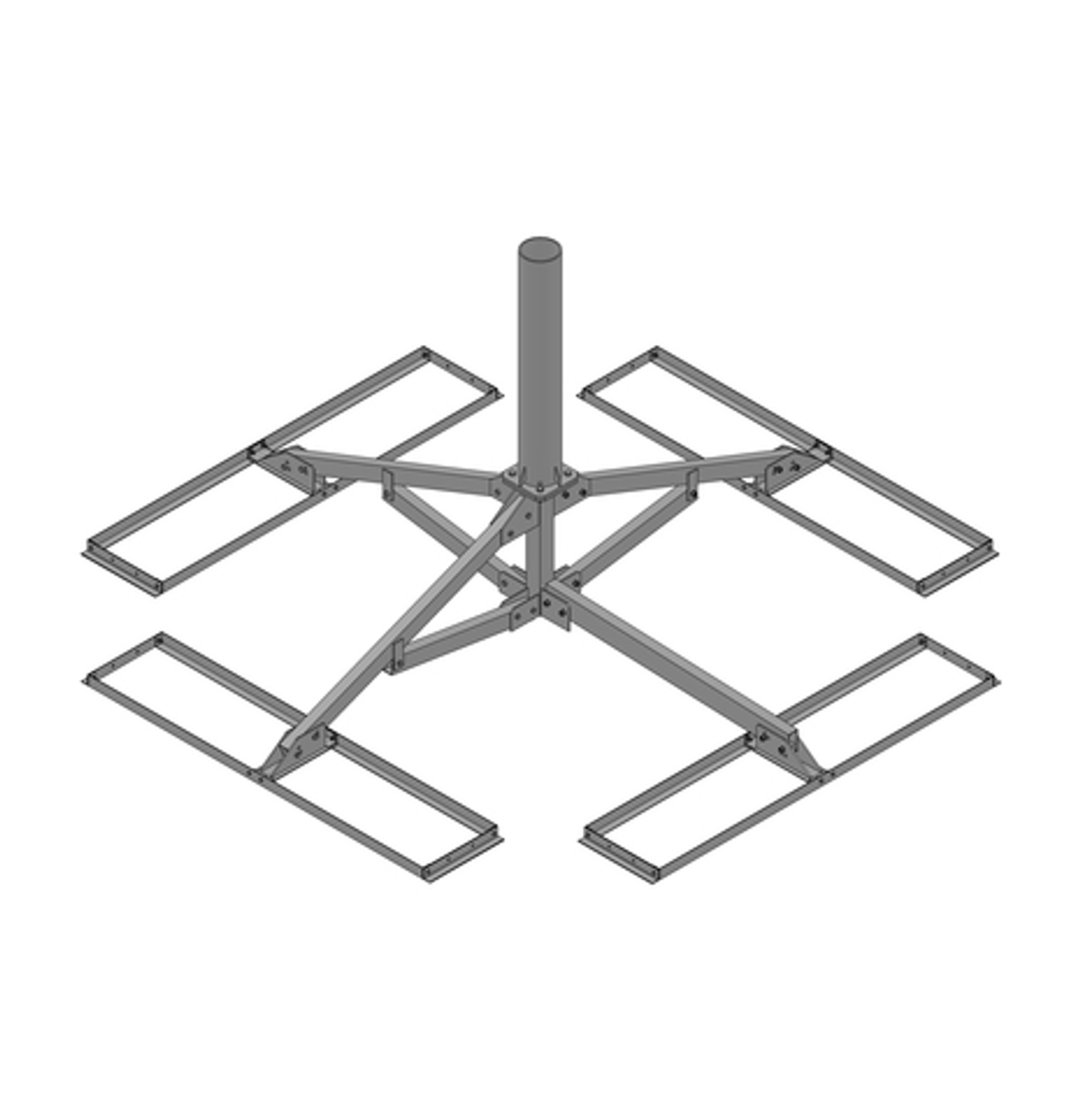 Baird VL-4 Non-Penetrating Roof Mount NPM for 2.4m Antenna 6.62" OD