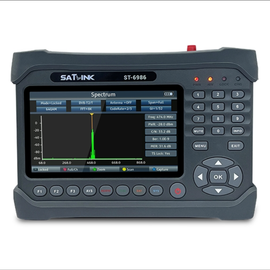 Satlink ST-6986 DVB-S/S2X/T/T2/C Satellite Handheld Combo Meter